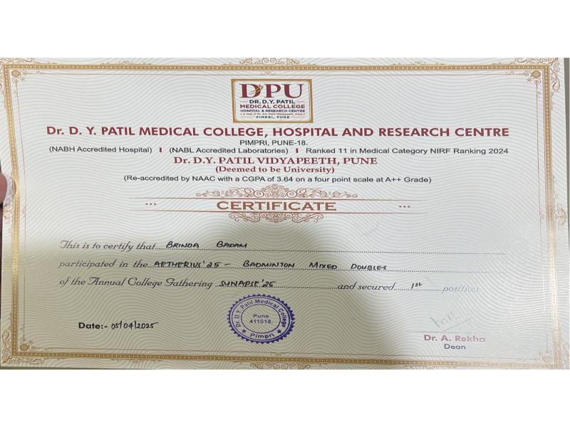 Brinda Badam Award